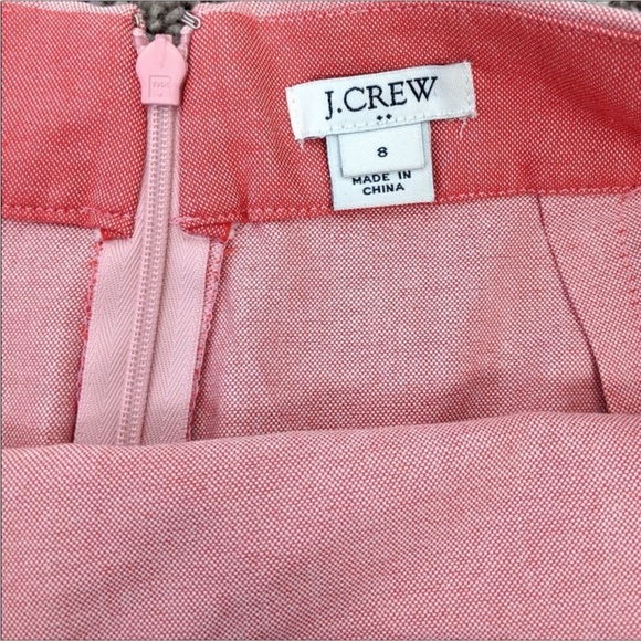 J. Crew Asymmetrical Pink Skirt with Ruffle Trim Size 8 - Picture 2 of 3